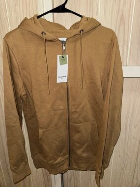 Goodfellow & Co Tan Full-Zip Hooded Sweatshirt